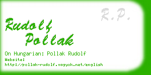 rudolf pollak business card